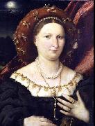 Lorenzo Lotto Portrait of Lucina Brembati oil painting artist